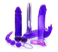 Royal Rabbit Kit - Ultimate Sensory Pleasure Pack con vibratore multi-velocità e accessori, viola