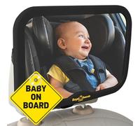 Royal Rascals specchio per controllo bambino in auto, specchio | #1, il più sicuro specchietto retrovisore per interno | nero | si adatta a qualsiasi poggiatesta regolabile | 100% infrangibile | sicurezza del prodotto ultra premium
