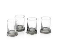 Royal Selangor Ace Collection Quartetto di bicchierini in peltro per whisky, set