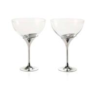 Royal Selangor Calici da champagne Domain in peltro e vetro da 35 cl, set da 2 p