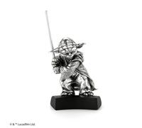 Action figure in peltro di Royal Selangor Star Wars Master Yoda con licenza uffi