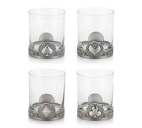 Royal Selangor Set di bicchieri da whisky in peltro rifinito a mano da 30 cl