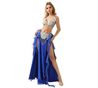 ROYAL SMEELA Costume danzatrice del Ventre Donna Costume Carnevale Abbigliamento per la Danza del Ventre Costumi di Danza del Ventre gonne e Cintura Reggiseno Danza del Ventre Vestiti Danza Ventre