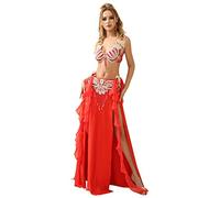 ROYAL SMEELA Costume danzatrice del Ventre Donna Costume Carnevale Abbigliamento per la Danza del Ventre Costumi di Danza del Ventre gonne e Cintura Reggiseno Danza del Ventre Vestiti Danza Ventre