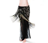 ROYAL SMEELA, Fusciacca da Fianchi con Nappe, Bicolore, Abbigliamento per la Danza del Ventre, da Donna, Gold