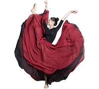 ROYAL SMEELA Gonna Danza del Ventre 720 Gradi - Gonna Lunga Flamenco per Donne in Rosso