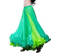 ROYAL SMEELA Gonna Danza del Ventre Gonna Lunga Donna Danza del Ventre Abbigliamento Festival Carnevale Maxi Gonna Vestito Abbagliante Bicolore Grande Swing Gonne Danza