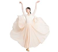 ROYAL SMEELA Vestito Danza Classica Donna Abito da Ballo Contemporaneo Abiti Ballo Moderno Abito Ballo lirico Costume Danza Moderna Adulto Gonna Gradi 720+Body Classica Costume Danza contemporanea