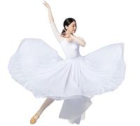 ROYAL SMEELA Vestito Danza Classica Donna Abito da Ballo Contemporaneo Abiti Ballo Moderno Abito Ballo lirico Costume Danza Moderna Adulto Gonna Gradi 720+Body Classica Costume Danza contemporanea