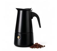 Royal Swiss Caffettiera Italiana Moka, 4 tazze, Percolatore, Sicuro ed Efficiente, Nero. Qualsiasi fuoco di cui induzione.