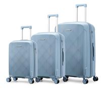 ROYAL SWISS Set di 3 custodie rigide in polipropilene - bagagli da viaggio leggeri e resistenti agli urti con ruote doppie a 360°, 50/60/70 cm, trolley ultraleggero da viaggio