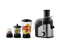Royal Swiss Spremiagrumi 4 in 1 - Centrifuga 900 W con frullatore, tritacarne e macinacaffè - Contenitore per polpa da 1,6 L - Adatto a frutta e verdura