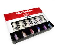 Royal Talens - Amsterdam Tutti Acrilico Colori - 6 X 20ml Tubetti - Perle Set