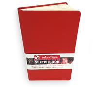 Royal Talens - Blocco da disegno con copertina rigida, 80 fogli, 140 g/mq, 13 x 21 cm, copertina rossa