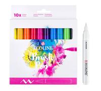 Royal Talens Ecoline Liquido Acquerello Pennello Penne - Set Di 10 Colori +