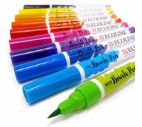 Reale Talens Ecoline Liquido Acquerello Disegno Dipinto Pennello Penne - Di 10