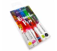 Reale Talens Ecoline Pennello Penna Set Liquido Acquerello Pennarello - Tutti