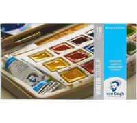 Royal Talens Van Gogh Acquerello Plastica Scatola 18 Mezza Vaschette 2x10ml Tubi