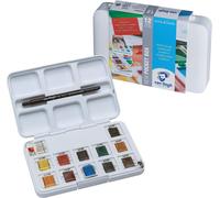 Royal Talens Van Gogh Scatola Di Acquerelli Portatile Colori Base 12 Mezzi Pani