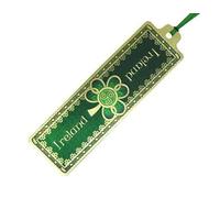 Royal Tara Celtic Notes - Segnalibro con trifoglio per il giorno di San Patrizio, decorazione verde e oro, forniture per l'apprendimento irlandese per gli amanti dei libri