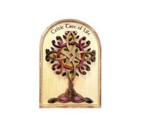 Royal Tara Targa in legno da appendere alla parete con albero celtico della vita, regalo di inaugurazione della casa (altezza 22,1 cm di larghezza 15,5 cm)