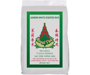 Royal Thai Riso Jasmine a Chicco Lungo - Qualita Thai 20 kg | Riso gelsomino profumato, formato professionale da 20 kg - ideale per ristoranti e cucina asiatica