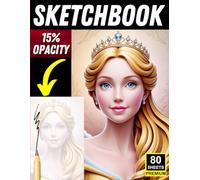 Royal-themed sketchbook - Portrait Tracing: 80 Light-Opacity Pages for Drawing, Tracing & Skill Improvement