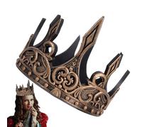 Royal Tiara - 20cm King Chiesa, corona di costumi medievali, accessorio per cosplay in lega d'oro | for Comm Wedding Halloween Party Dress Up