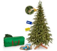 Royal Trees Albero di Natale artificiale 210 cm, abete artificiale realistico con 823 punte e robusto supporto in legno - Albero di Natale per soggiorno decorazione inclusa borsa per la conservazione