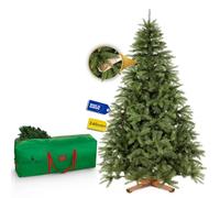 Royal Trees - Albero di Natale artificiale 240 cm - Abete scandinavo artificiale, denso, con 1088 punte, fedele alla natura, grande albero di Natale incluso con stabile supporto in legno e sacchetto