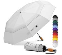 Royal Walk Ombrello Pieghevole Antivento Viaggio Pioggia Portatile Piccolo | Ombrello Uomo Donna Compatto da Borsa Automatico Apri Chiudi, Resistente al Vento, Antigoccia, Manico in Legno, Grande 103 cm