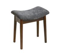 Royal Windsor Sgabello da bagno con cuscino a sella, sedia da trucco da 45 cm per soggiorno, poggiapiedi moderno, panca ottomana per pianoforte, panca imbottita per camera da letto, grigio scuro