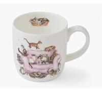 Royal Worcester Wrendale Deigns Cattitude - Tazza in ceramica con motivo gatto, 0,3 l