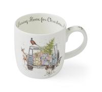 Royal Worcester Wrendale Deigns Driving Home for Christmas - Tazza in ceramica, 0,3 l