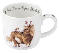 Royal Worcester Wrendale Deigns One Horse Oprn Sleigh 0,3 litri Christmas Horse Mug