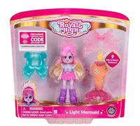 Royale High Bambola alla moda sirena leggera da 7,6 cm, 1 figura con 9 accessori alla moda, codice articolo virtuale incluso, serie 3, età 5+