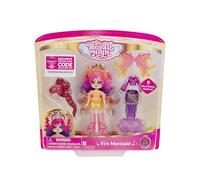 Royale High Bambola di sirena di fuoco da 7,6 cm, 1 figura con 9 accessori alla moda, codice articolo virtuale incluso, serie 3, età 5+