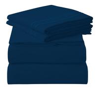 ROYALE LINENS - Lenzuolo per letto king size 4 pezzi - Set di biancheria da letto in morbida microfibra spazzolata 1800 - 1 lenzuolo con angoli,