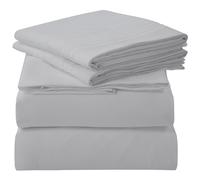 ROYALE LINENS - Lenzuolo per letto king size, 4 pezzi - Set di biancheria da letto in morbida microfibra spazzolata 1800 - 1 lenzuolo con angoli,