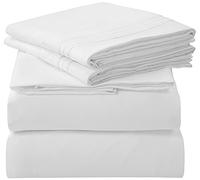 ROYALE LINENS - Set di lenzuola per letto California king size, 4 pezzi, in microfibra spazzolata 1800, 1 lenzuolo con angoli, 1 lenzuolo piatto, 2 federe - Set di lenzuola per letto California King
