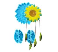 ROYALEAD Set di 3 stampi in silicone a forma di girasole per creare stampi in silicone per decorazioni domestiche uniche in resina flessibile