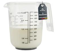 RoyalFay® - Caraffa Graduata 1 L in plastica con Scritta Nera