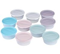 RoyalFay Piccolo set da 10 scatole per la fermentazione con coperchio, per alimenti e balle per pizza e ingredienti, impilabili, senza BPA e Made in EU (colorato)