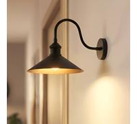ROYALTECH Applique Christer, nero, larghezza 24 cm, metallo, E27 ROYALTECH