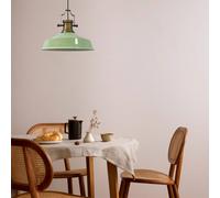 ROYALTECH Lampada a sospensione Augusta, verde menta, Ø 40 cm, metallo, E27, vintage ROYALTECH