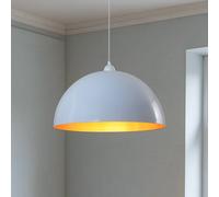 ROYALTECH Lampada a sospensione Lipeo, bianco/oro, Ø 50 cm, metallo, E27 ROYALTECH