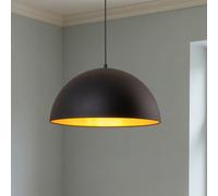 ROYALTECH Lampada a sospensione Lipeo, nero/oro, Ø 50 cm, metallo, E27 ROYALTECH