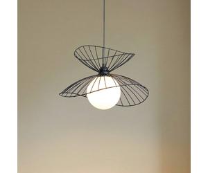 ROYALTECH Lampada a sospensione Vertigo, nera, vetro/metallo, E27, Ø 50 cm ROYALTECH