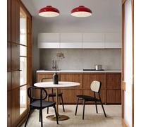 ROYALTECH Plafoniera Olli, Ø 40 cm, rosso/bianco, metallo, E27 ROYALTECH