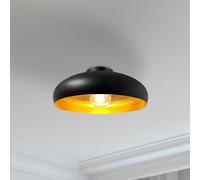 ROYALTECH Plafoniera Olli, nero/oro Ø 40 cm, metallo, E27 ROYALTECH